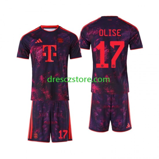 FC Bayern Mnichov Michael Olise 17 Alternativní Dres 2026-2027 Krátký rukáv Děti Fotbalové Dresy