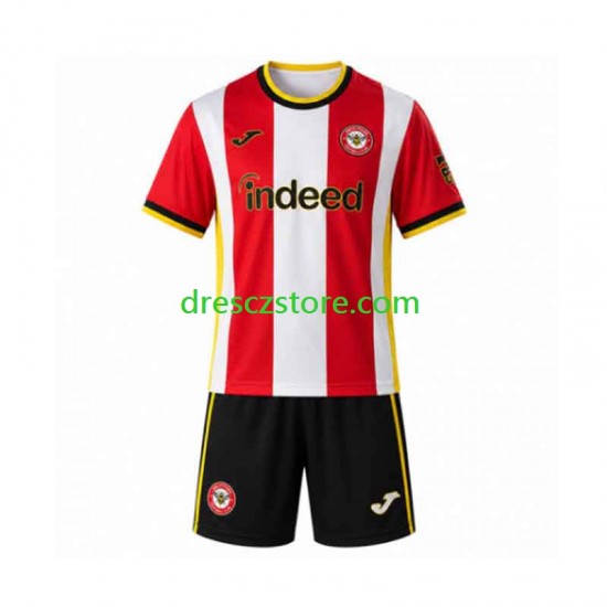 Brentford Domácí Dres 2026-2027 Krátký rukáv Děti Fotbalové Dresy