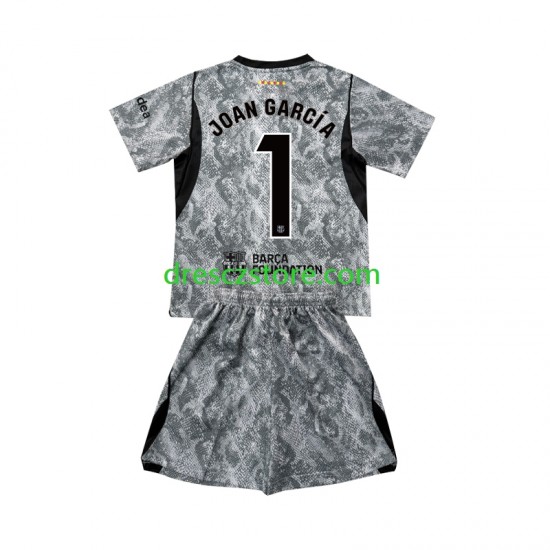 FC Barcelona Joan Garcia 1 Brankářské Venkovní Dres 2026-2027 Krátký rukáv Děti Fotbalové Dresy