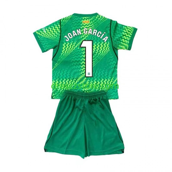 FC Barcelona Joan Garcia 1 Brankářské Domácí Dres 2026-2027 Krátký rukáv Děti Fotbalové Dresy