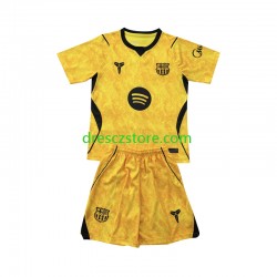 FC Barcelona Brankářské Čtvrtý Dres 2026-2027 Krátký rukáv Děti Fotbalové Dresy