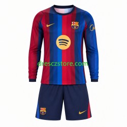 FC Barcelona Domácí Dres 2026-2027 Dlouhý rukáv Děti Fotbalové Dresy