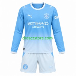 Manchester City Domácí Dres 2026-2027 Dlouhý rukáv Děti Fotbalové Dresy