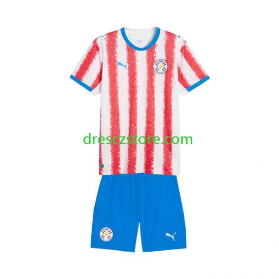 Paraguay Domácí Dres 2026 Krátký rukáv Děti Fotbalové Dresy