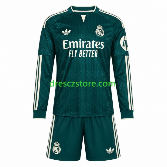 Real Madrid Venkovní Dres 2026-2027 Dlouhý rukáv Děti Fotbalové Dresy