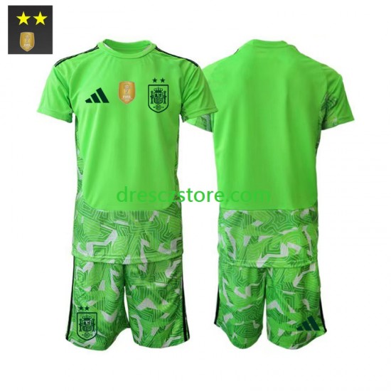 Španělsko Brankářské Alternativní Dres 2026-2027 Krátký rukáv Děti Fotbalové Dresy