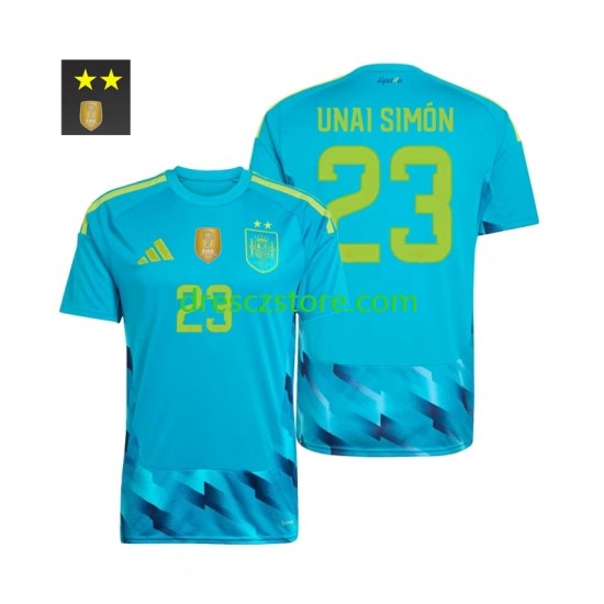 Španělsko Unai Simon 23 Brankářské Domácí Dres 2026-2027 Krátký rukáv Muže Fotbalové Dresy