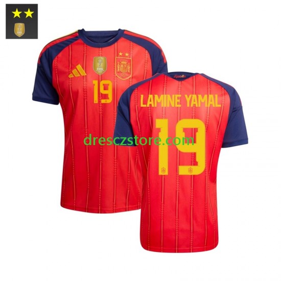 Španělsko Lamine Yamal 19 Domácí Dres 2026-2027 Krátký rukáv Muže Fotbalové Dresy