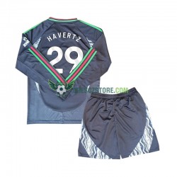 Arsenal Havertz 29 Venkovní Dres 2024-2025 Dlouhý rukáv Děti Fotbalové Dresy
