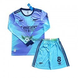 Arsenal Odegaard 8 Alternativní Dres 2024-2025 Dlouhý rukáv Děti Fotbalové Dresy