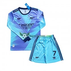 Arsenal Saka 7 Alternativní Dres 2024-2025 Dlouhý rukáv Děti Fotbalové Dresy