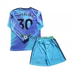 Arsenal Sterling 30 Alternativní Dres 2024-2025 Dlouhý rukáv Děti Fotbalové Dresy