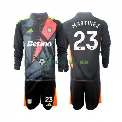 Aston Villa Emiliano Martinez 23 Brankářské Venkovní Dres 2024-2025 Dlouhý rukáv Děti Fotbalové Dresy