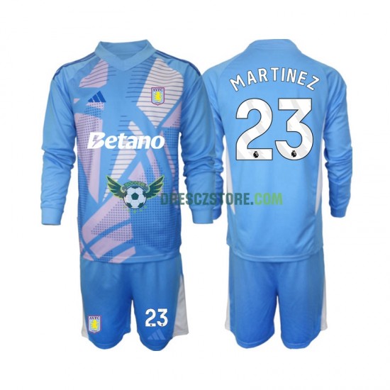 Aston Villa Emiliano Martinez 23 Brankářské Alternativní Dres 2024-2025 Dlouhý rukáv Děti Fotbalové Dresy