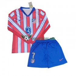 Atlético Madrid Antoine Griezmann 7 Domácí Dres 2024-2025 Dlouhý rukáv Děti Fotbalové Dresy