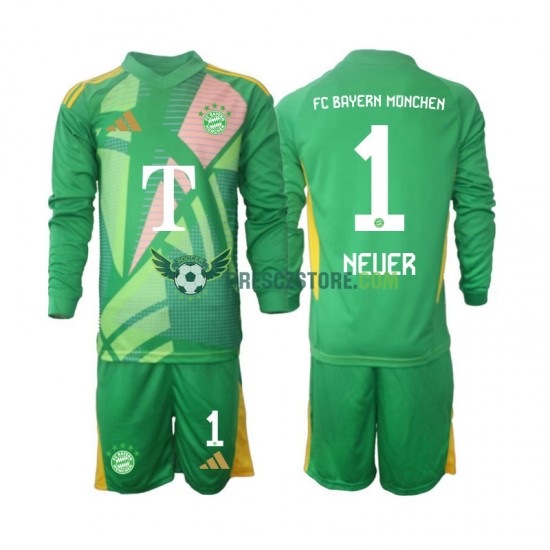 FC Bayern Mnichov Manuel Neuer 1 Brankářské Čtvrtý Dres 2024-2025 Dlouhý rukáv Děti Fotbalové Dresy