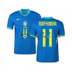 Brazílie RAPHINHA 11 Venkovní Dres 2024 Krátký rukáv Muže Fotbalové Dresy