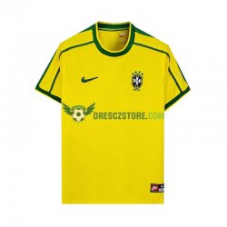 Brazílie Retro Domácí Dres 1998 Krátký rukáv Muže Fotbalové Dresy