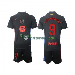 FC Barcelona Robert Lewandowski 9 Venkovní Dres 2024-2025 Krátký rukáv Děti Fotbalové Dresy