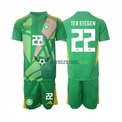 Německo Ter Stegen 22 Brankářské Alternativní Dres 2024-2025 Krátký rukáv Děti Fotbalové Dresy
