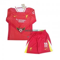 Liverpool M Salah 11 Domácí Dres 2024-2025 Dlouhý rukáv Děti Fotbalové Dresy
