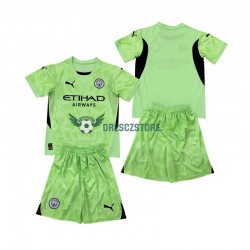 Manchester City 2 Brankářské Čtvrtý Dres 2024-2025 Krátký rukáv Děti Fotbalové Dresy