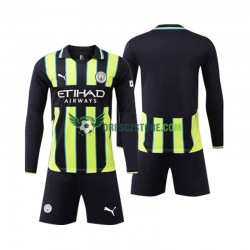 Manchester City Venkovní Dres 2024-2025 Dlouhý rukáv Děti Fotbalové Dresy