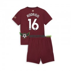 Manchester City RODRIGO 16 Alternativní Dres 2024-2025 Krátký rukáv Děti Fotbalové Dresy