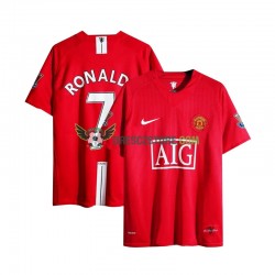 Manchester United Cristiano Ronaldo 7 Champion League 2007 Retro Domácí Dres Krátký rukáv Muže Fotbalové Dresy