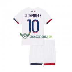 Paris Saint-Germain Ousmane Dembele 10 Venkovní Dres 2024-2025 Krátký rukáv Děti Fotbalové Dresy