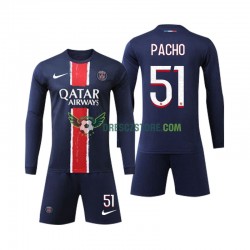 Paris Saint-Germain Pacho 51 Domácí Dres 2024-2025 Dlouhý rukáv Děti Fotbalové Dresy