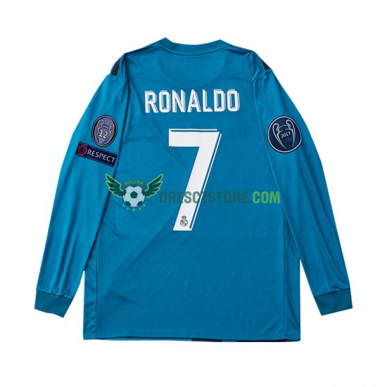 Real Madrid Cristiano Ronaldo 7 2017 Retro Alternativní Dres Dlouhý rukáv Muže Fotbalové Dresy