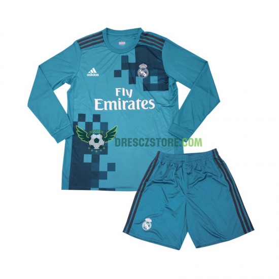 Real Madrid 2017 Retro Alternativní Dres Dlouhý rukáv Děti Fotbalové Dresy
