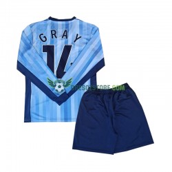 Tottenham Spurs Gray 14 Venkovní Dres 2024-2025 Dlouhý rukáv Děti Fotbalové Dresy