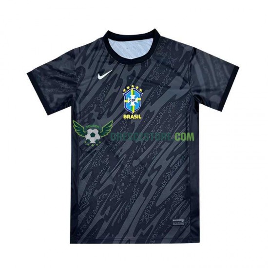 Brazílie Brankářské Venkovní Dres 2024 Krátký rukáv Muže Fotbalové Dresy