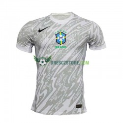 Brazílie Brankářské Domácí Dres 2024 Krátký rukáv Muže Fotbalové Dresy