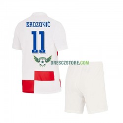 Chorvatsko Marcelo Brozovic 11 Domácí Dres Euro 2024 Krátký rukáv Děti Fotbalové Dresy