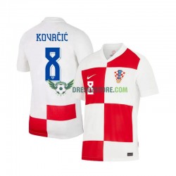 Chorvatsko Mateo Kovacic 8 Domácí Dres Euro 2024 Krátký rukáv Muže Fotbalové Dresy