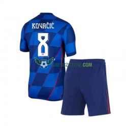 Chorvatsko Mateo Kovacic 8 Venkovní Dres Euro 2024 Krátký rukáv Děti Fotbalové Dresy