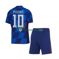 Chorvatsko Modrić 10 Venkovní Dres Euro 2024 Krátký rukáv Děti Fotbalové Dresy