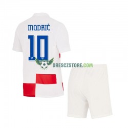 Chorvatsko Modrić 10 Domácí Dres Euro 2024 Krátký rukáv Děti Fotbalové Dresy