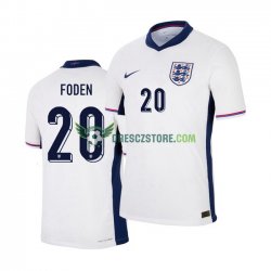 Anglie Phil Foden 20 Domácí Dres Euro 2024 Krátký rukáv Muže Fotbalové Dresy
