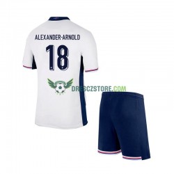 Anglie Trent Alexander-Arnold 18 Domácí Dres Euro 2024 Krátký rukáv Děti Fotbalové Dresy
