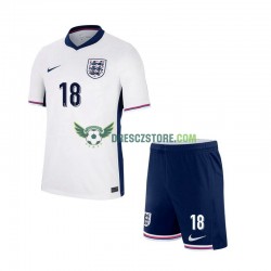 Anglie Trent Alexander-Arnold 18 Domácí Dres Euro 2024 Krátký rukáv Děti Fotbalové Dresy