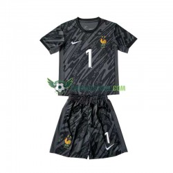Francie Hugo Lloris 1 Brankářské Venkovní Dres Euro 2024 Krátký rukáv Děti Fotbalové Dresy