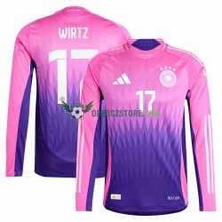 Německo Florian Wirtz 17 Venkovní Dres Euro 2024 Dlouhý rukáv Muže Fotbalové Dresy