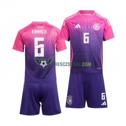 Německo Joshua Kimmich 6 Venkovní Dres Euro 2024 Krátký rukáv Děti Fotbalové Dresy