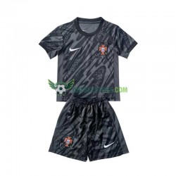Portugalsko Brankářské Venkovní Dres Euro 2024 Krátký rukáv Děti Fotbalové Dresy