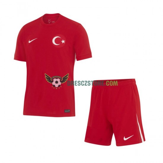 Turecko Venkovní Dres Euro 2024 Krátký rukáv Děti Fotbalové Dresy