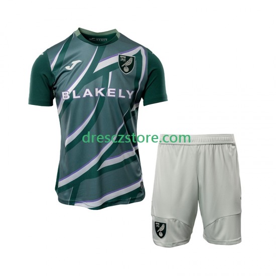 Norwich City Venkovní Dres 2025-2026 Krátký rukáv Děti Fotbalové Dresy